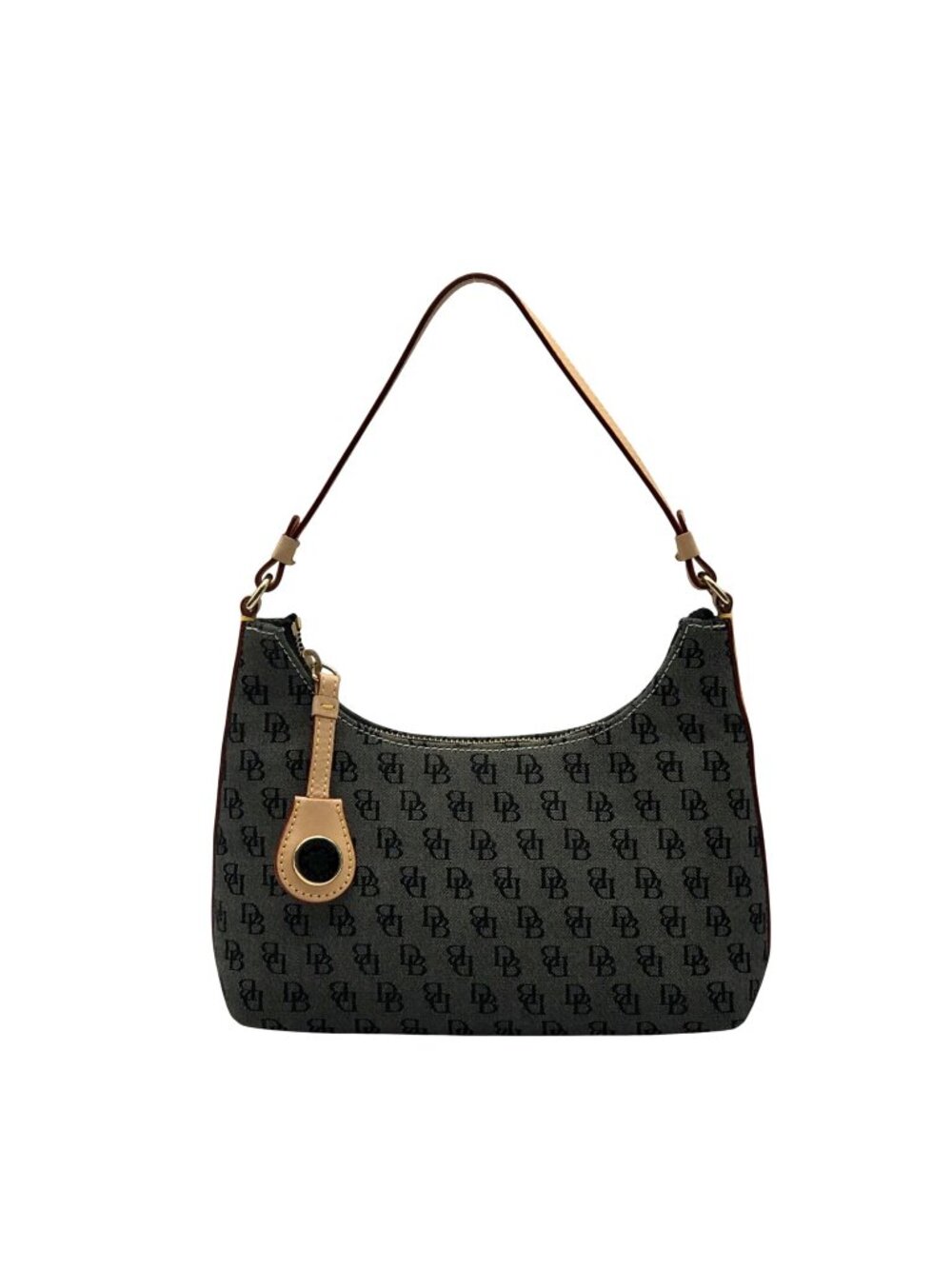 Dooney & Bourke Grey Signature Canvas Hobo Shoulder Bag
